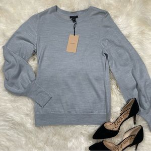Halogen Gray Long Sleeve Sweater - XS